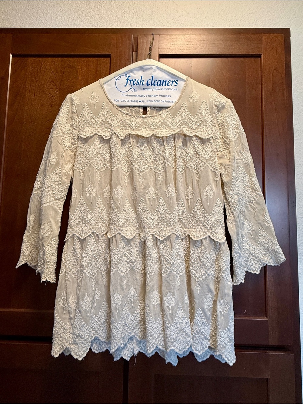 Love & Liberty by Johnny Was Embroidered Tiered Ruffle Blouse